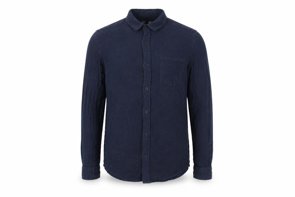 Topman Mens Blue Cotton Button-Up Size M Collared Button