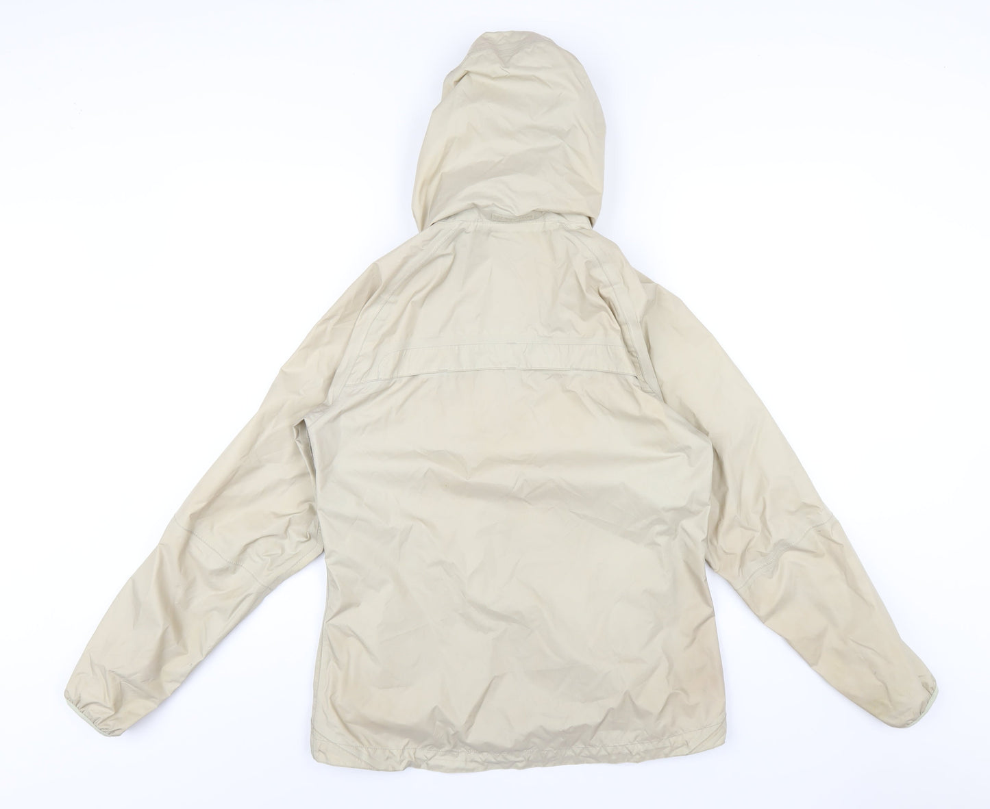 DECATHLON Womens Beige Rain Coat Coat Size S Zip