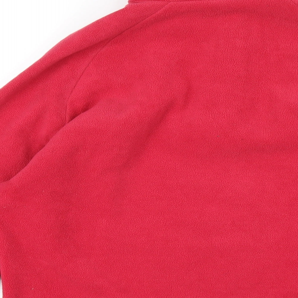 DECATHLON Womens Pink Polyester Pullover Sweatshirt Size L Zip