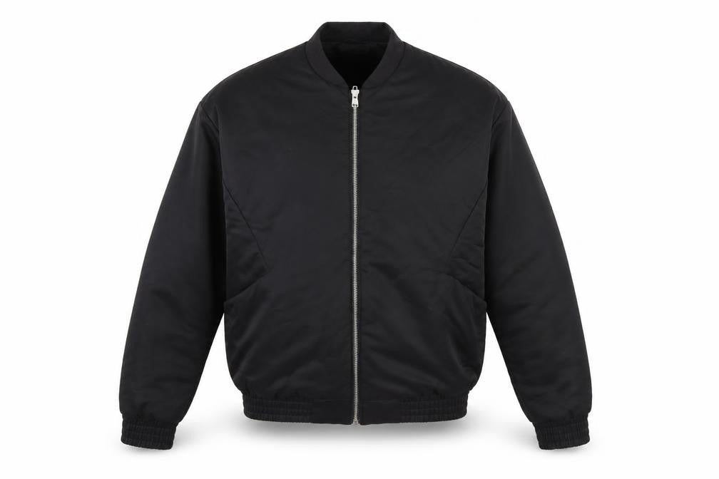 ASOS Mens Black Bomber Jacket Coat Size S Zip
