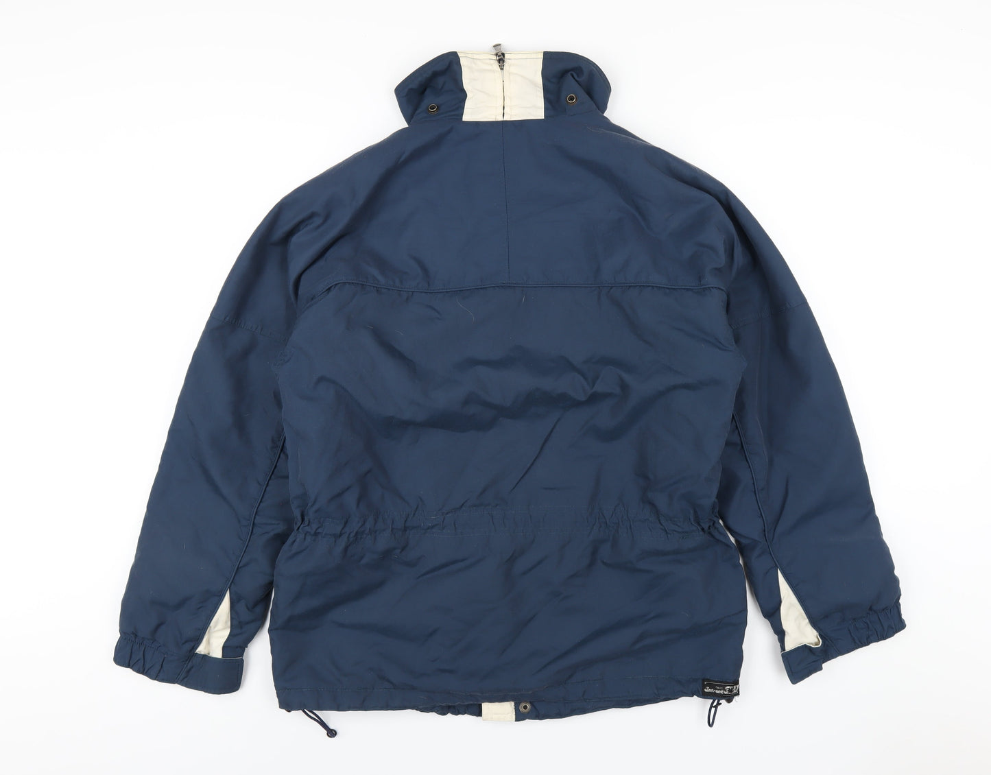 SOS Mens Blue Rain Coat Coat Size S Zip