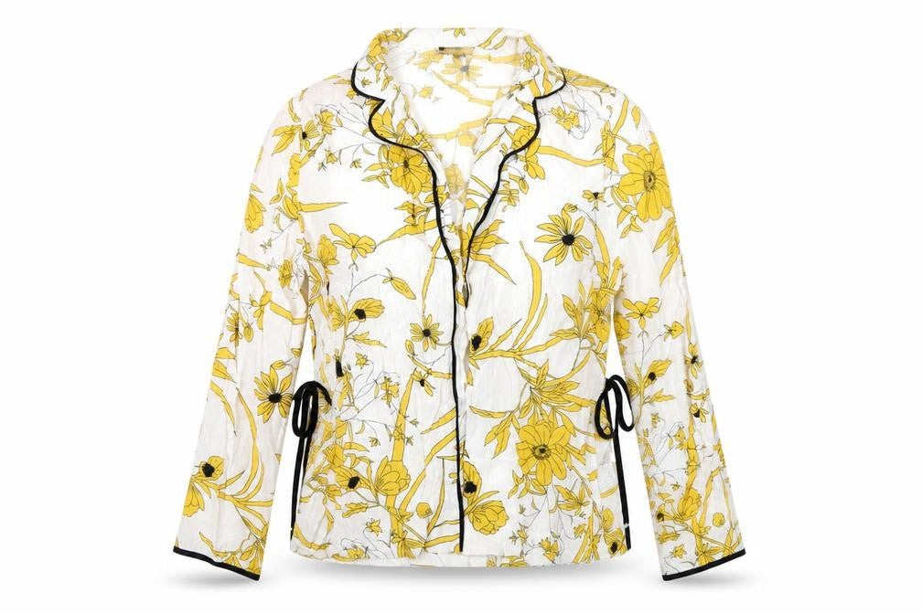 Topshop Womens Multicoloured Floral Polyester Basic Button-Up Size 10 V-Neck