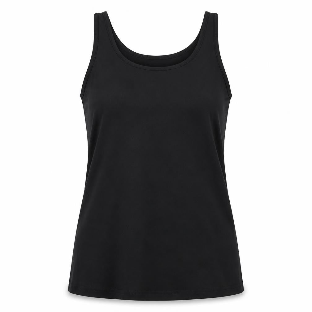La Senza Womens Black Polyester Basic Tank Size 12 Scoop Neck