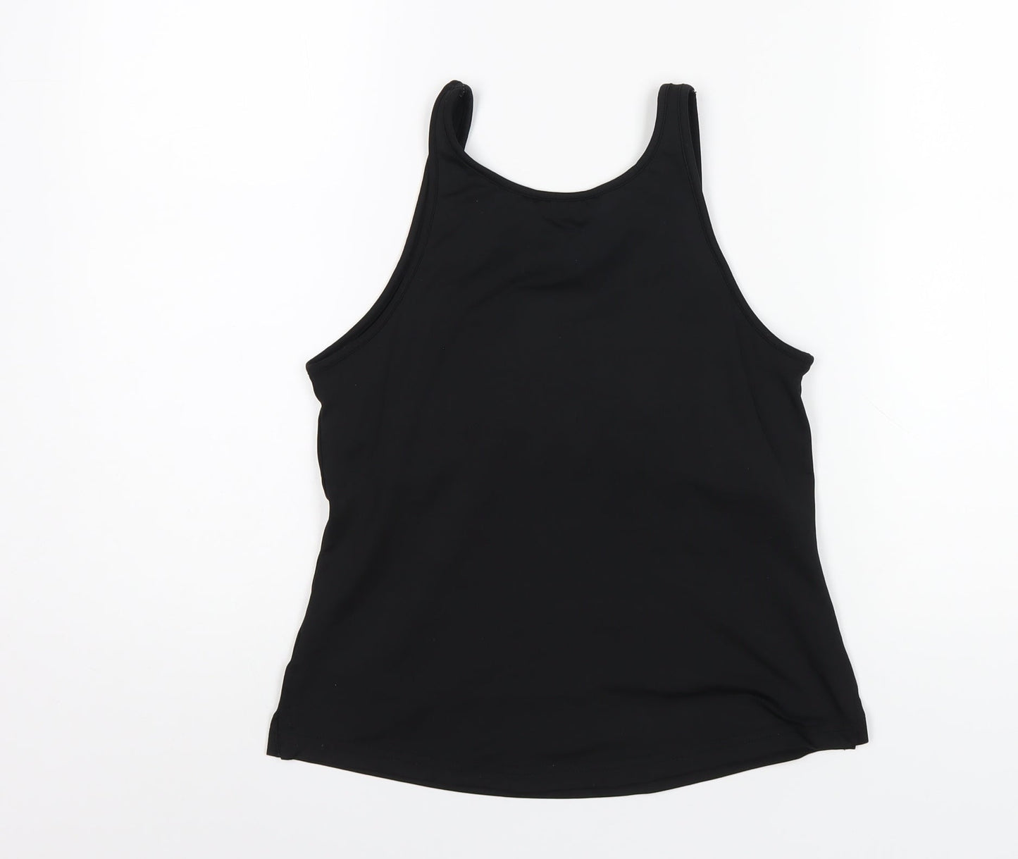 La Senza Womens Black Polyester Basic Tank Size 12 Scoop Neck