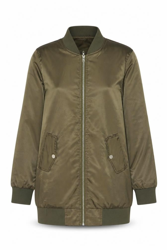 The Editors Market Womens Green Bomber Jacket Jacket Size S Zip