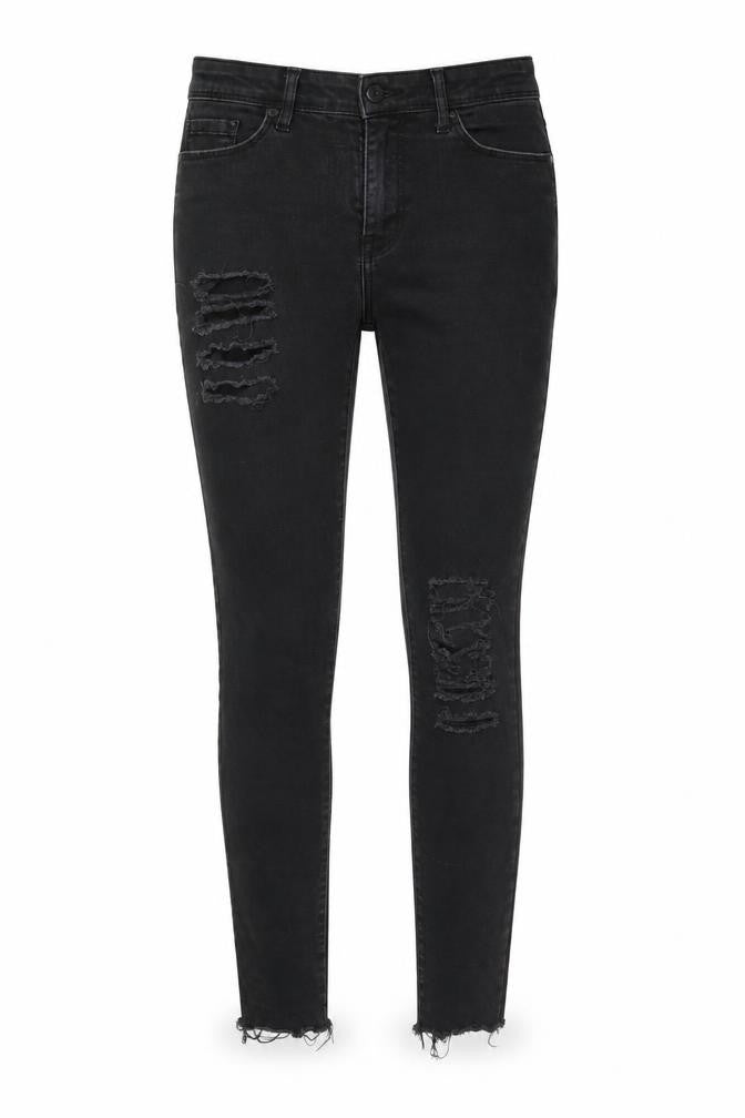 Next Womens Grey Cotton Skinny Jeans Size 10 L20 in Regular Button