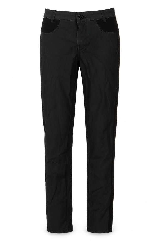 Daysie Womens Black Cotton Trousers Size 8 L27 in Regular Button