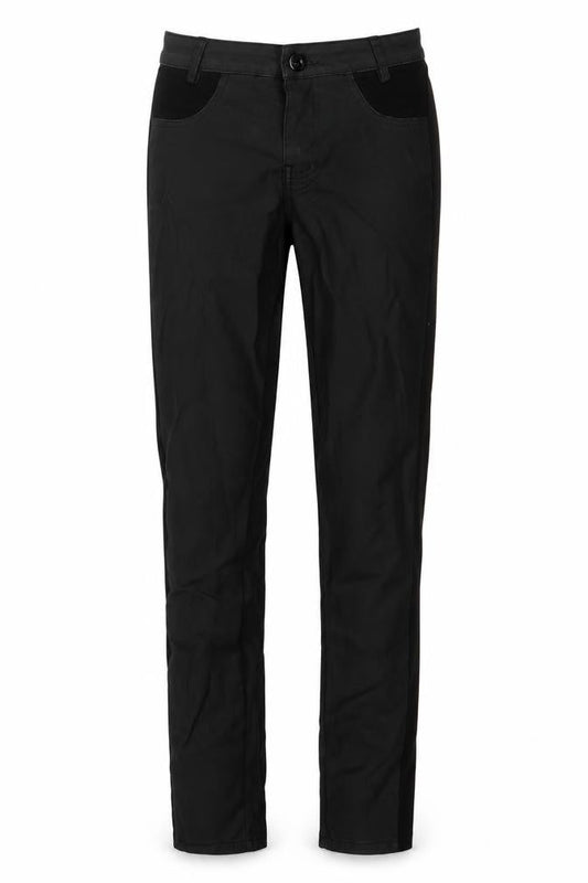 Daysie Womens Black Cotton Trousers Size 8 L27 in Regular Button