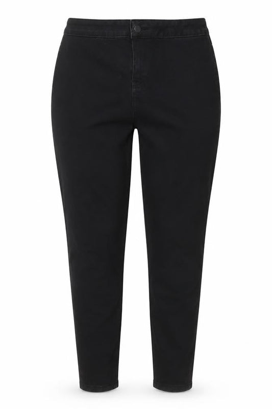 TU Womens Black Cotton Skinny Jeans Size 14 L26 in Regular Button