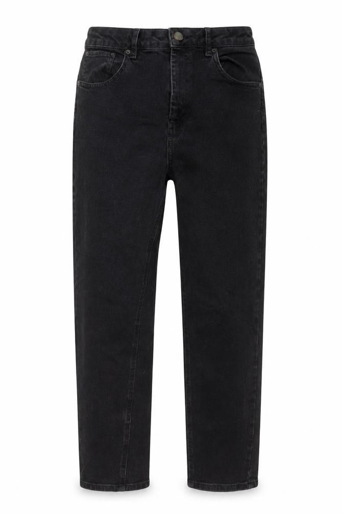 ASOS Womens Black Cotton Straight Jeans Size 30 in L26 in Regular Button