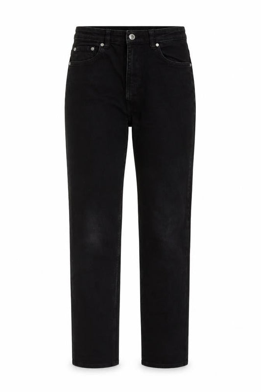 Weekday Womens Black Cotton Straight Jeans Size 29 in L30 in Regular Button