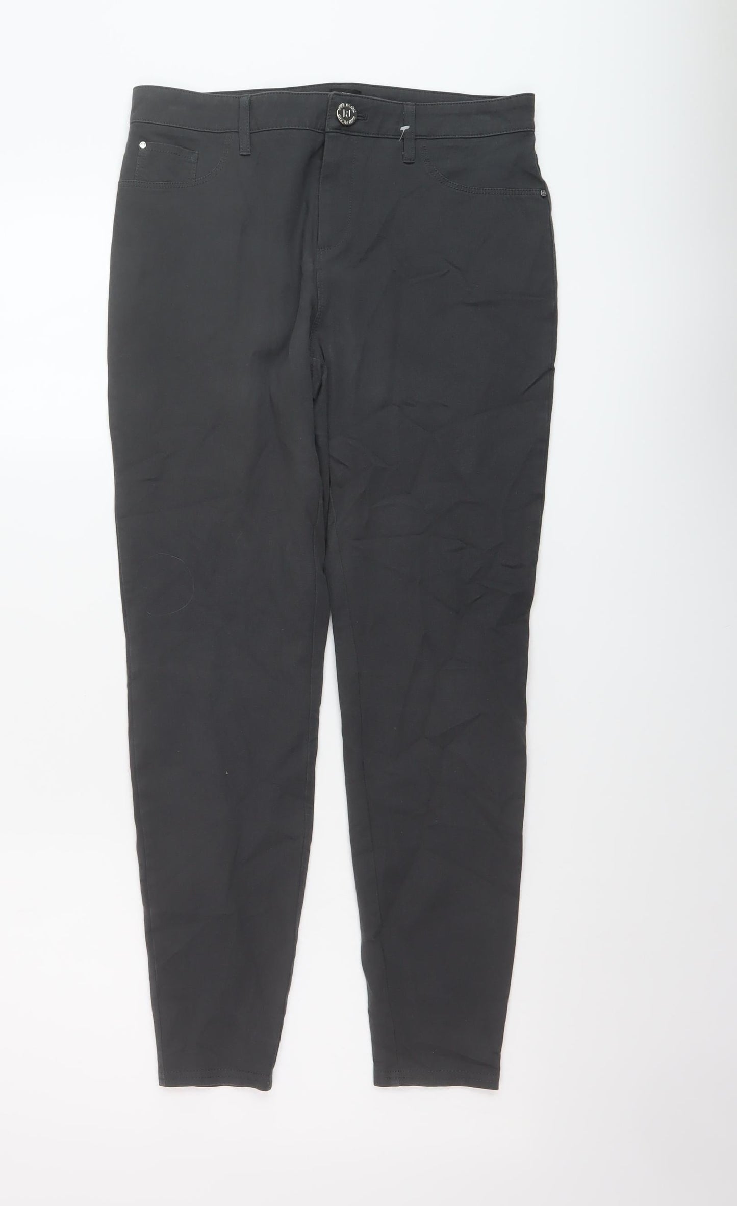 River Island Womens Green Cotton Skinny Jeans Size 10 L26 in Regular Button