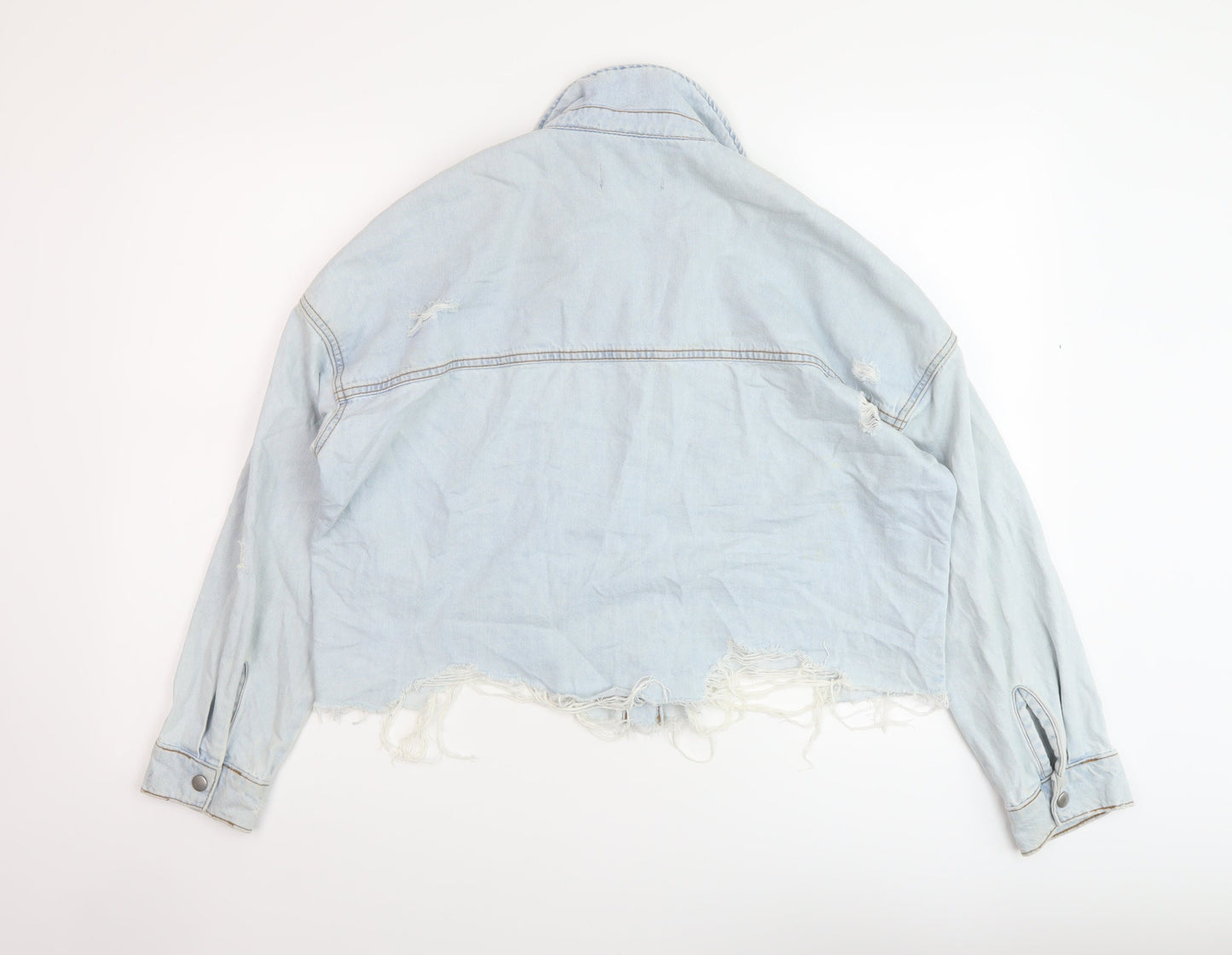 New Look Womens Blue Jacket Size 10 Snap