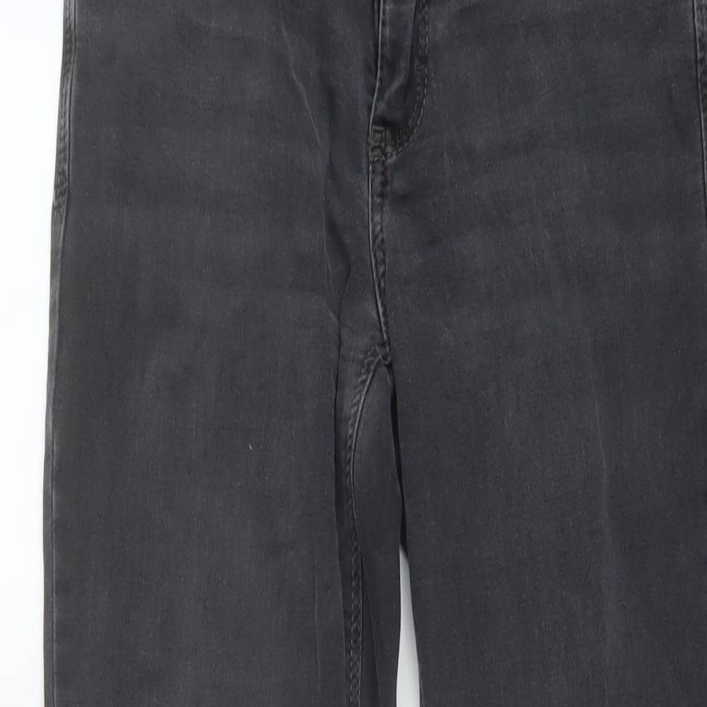 Dream Jeans Womens Grey Cotton Straight Jeans Size 26 in L29 in Regular Button
