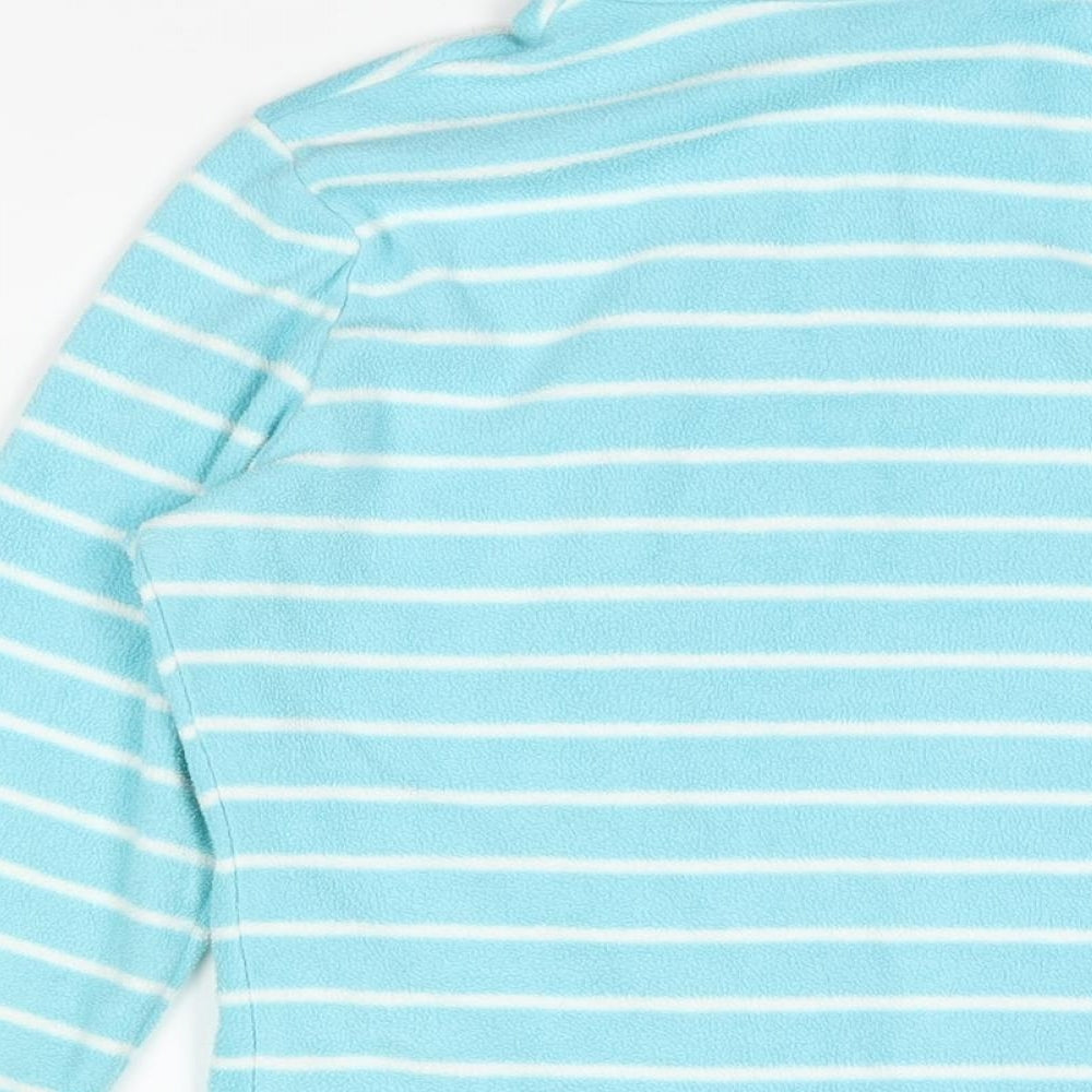 Marks & Spencer Womens Blue Striped Jacket Size 8 Zip