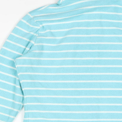 Marks & Spencer Womens Blue Striped Jacket Size 8 Zip
