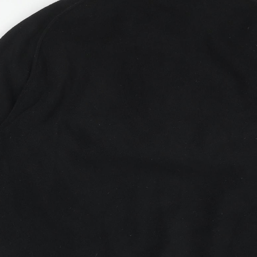 Quechua Womens Black Polyester Pullover Sweatshirt Size L Zip - Logo