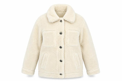 Topshop Womens Ivory Pea Coat Coat Size 12 Button