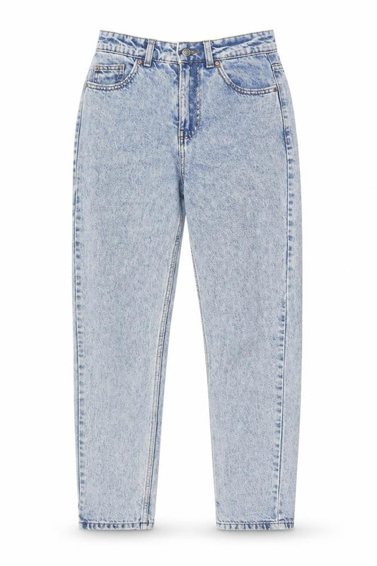 Denim & Co. Womens Blue Cotton Mom Jeans Size 6 L30 in Regular Zip