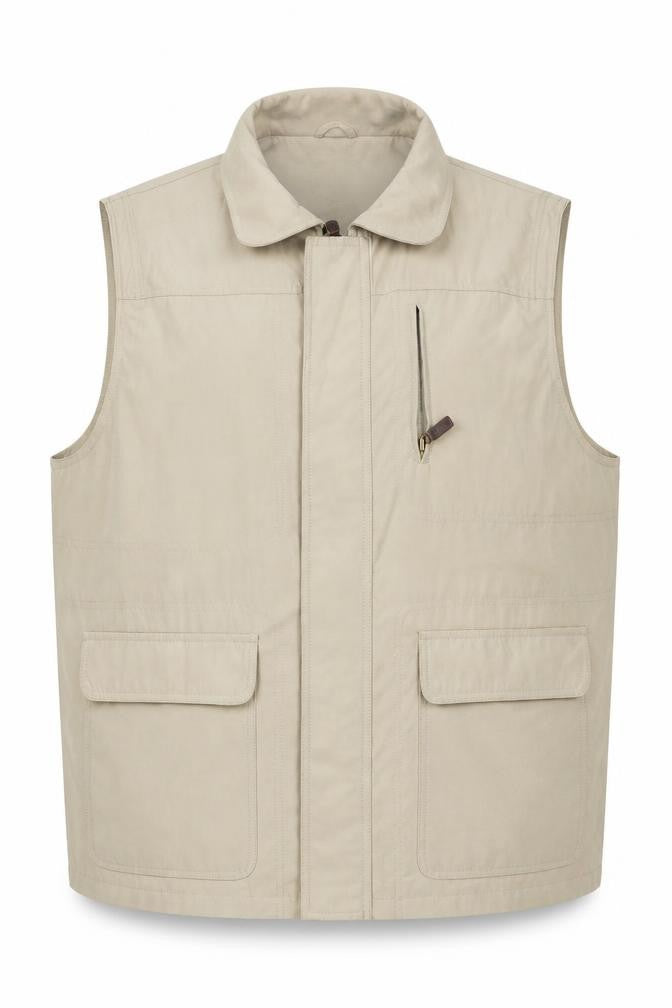 Skopes Mens Beige Gilet Jacket Size 2XL Zip - Pockets