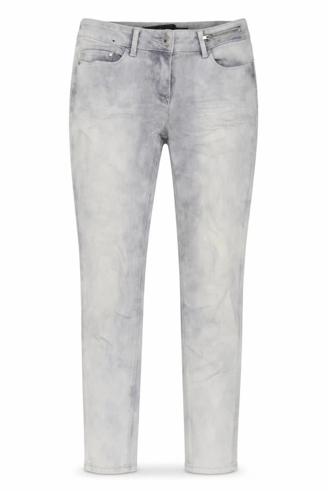 Marks & Spencer Womens Grey Cotton Skinny Jeans Size 8 L30 in Regular Zip - Zips