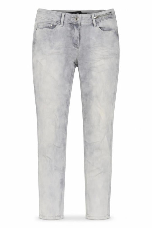 Marks & Spencer Womens Grey Cotton Skinny Jeans Size 8 L30 in Regular Zip - Zips