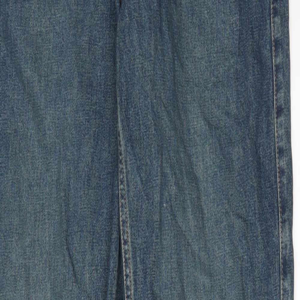 Weekday Womens Blue Cotton Straight Jeans Size 26 in L24 in Regular Zip