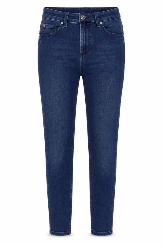 Marks & Spencer Womens Blue Cotton Skinny Jeans Size 8 L28 in Regular Zip