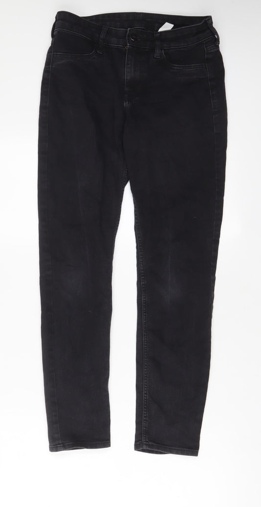 H&M Womens Black Cotton Skinny Jeans Size 26 in L28 in Regular Zip