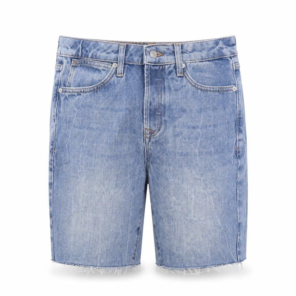 Topman Mens Blue Cotton Bermuda Shorts Size 30 in L9 in Slim Zip