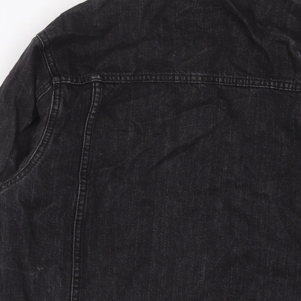 Boohoo Mens Grey Jacket Size M Button - Pockets