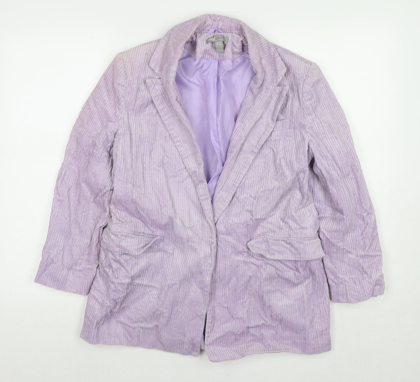 ASOS Womens Purple Jacket Blazer Size 8 Button