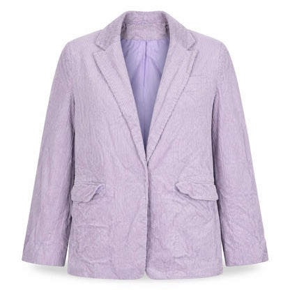 Front view of ASOS women’s purple jacket blazer, size UK 8, button