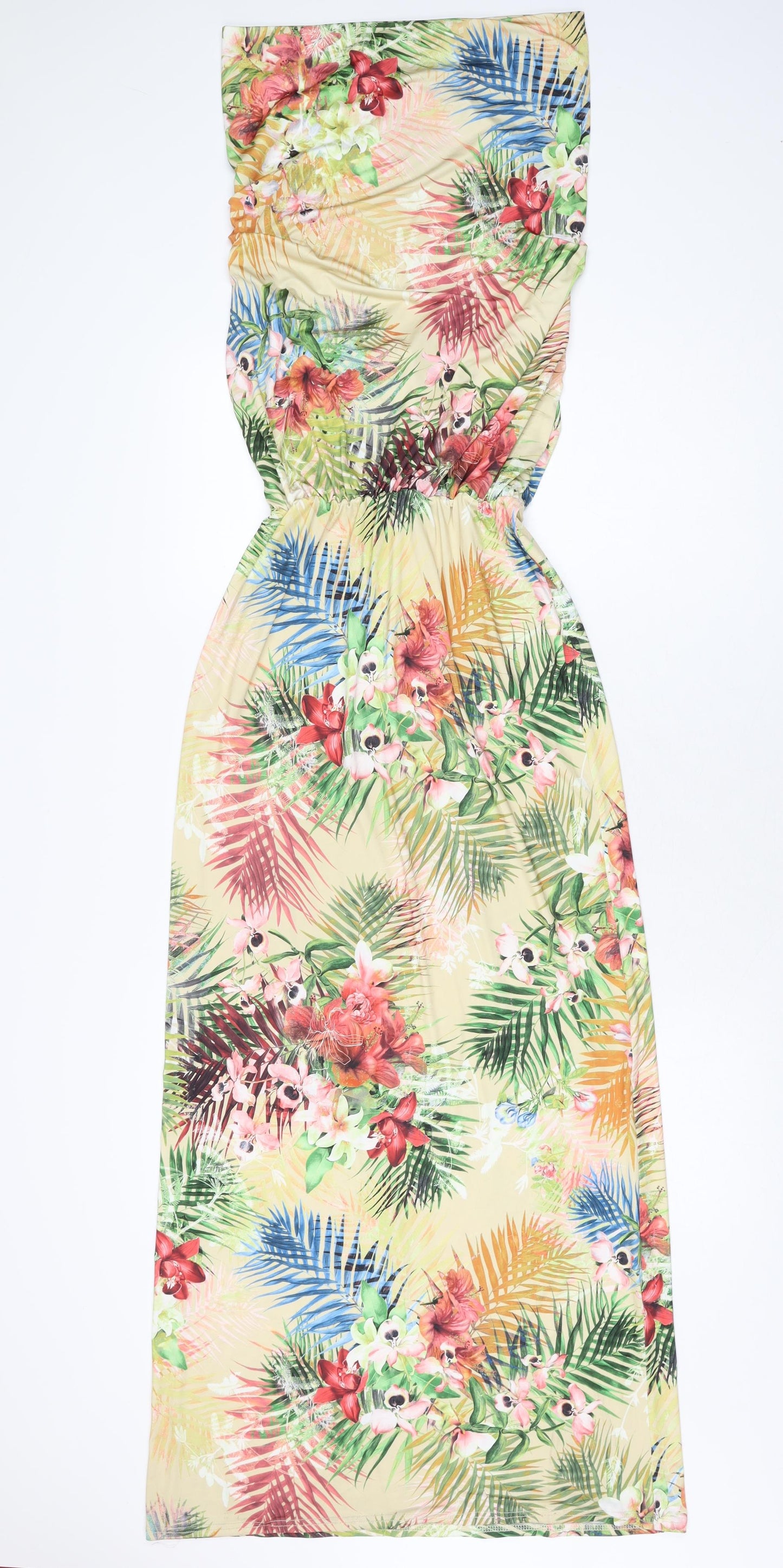 Amy Childs Womens Multicoloured Floral Polyester Maxi Size 8 Off the Shoulder Pullover
