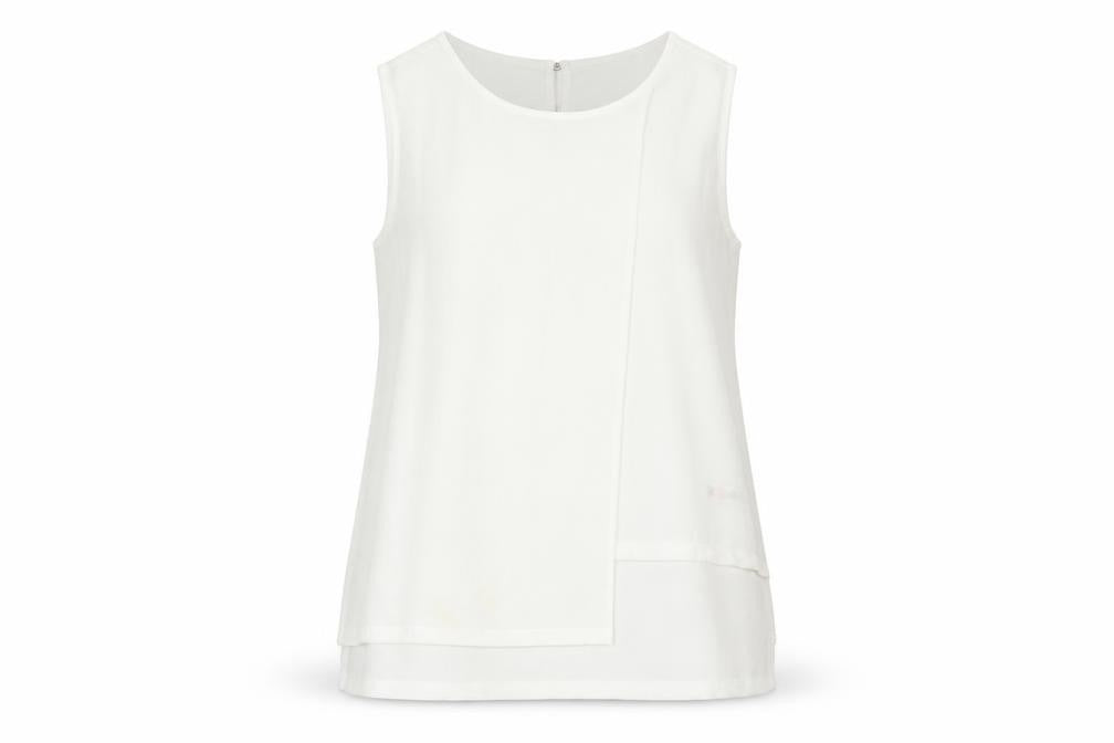 Gallery Womens Ivory Polyester Basic Blouse Size 12 Round Neck