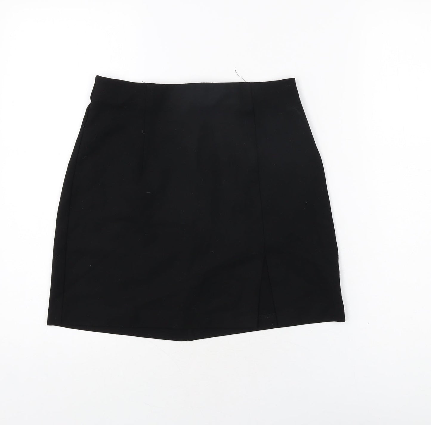 Stradivarius Womens Black Viscose Mini Skirt Size S