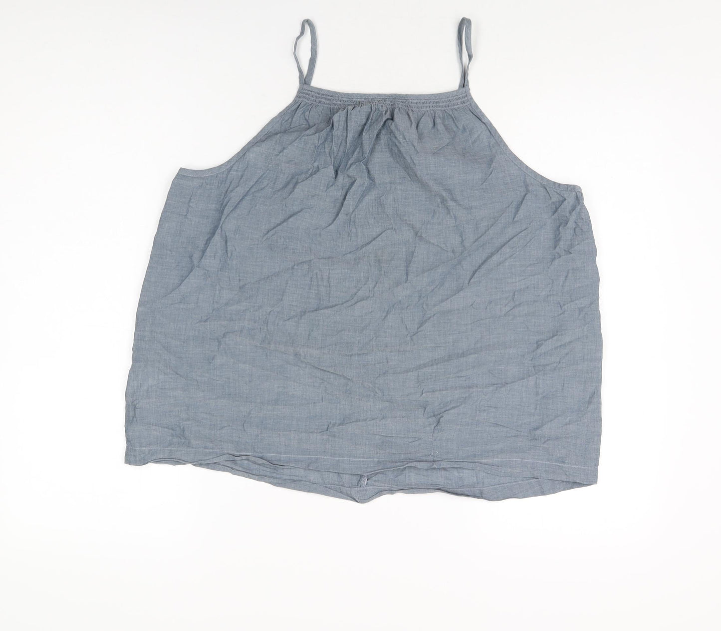 Gap Womens Blue Cotton Basic T-Shirt Size L Round Neck