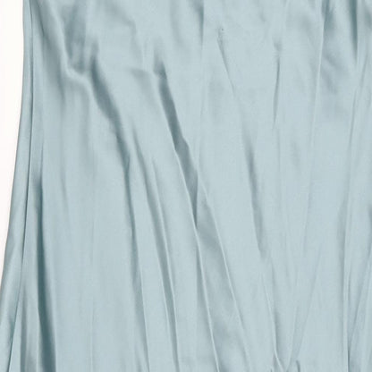 Preloved Zara Womens Blue Polyester Maxi Size M Halter Pullover - Label