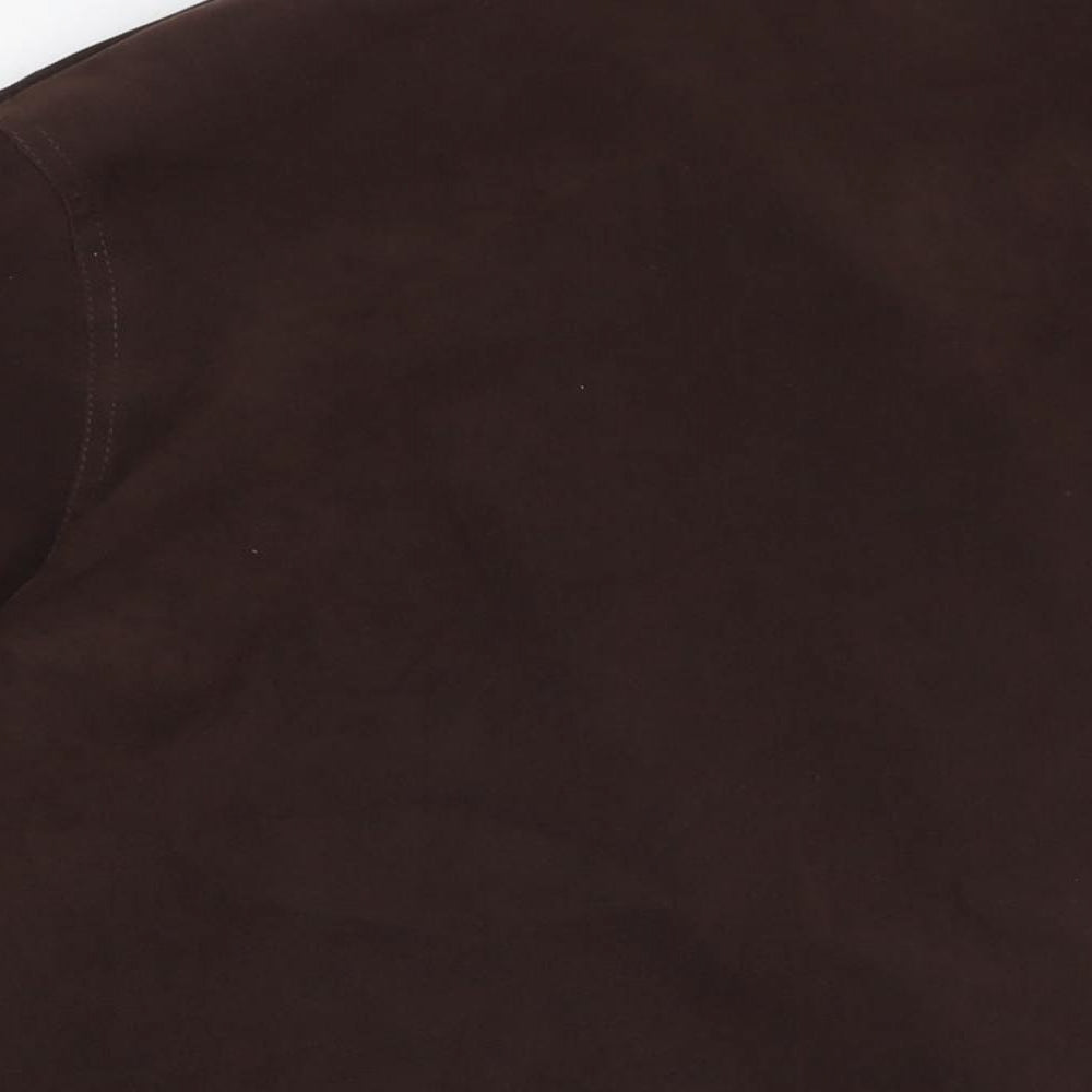 OPUS Womens Brown Polyester Basic Button-Up Size 24 Collared