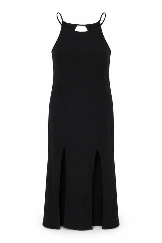 Zara Womens Black Viscose Shift Size L Round Neck Pullover