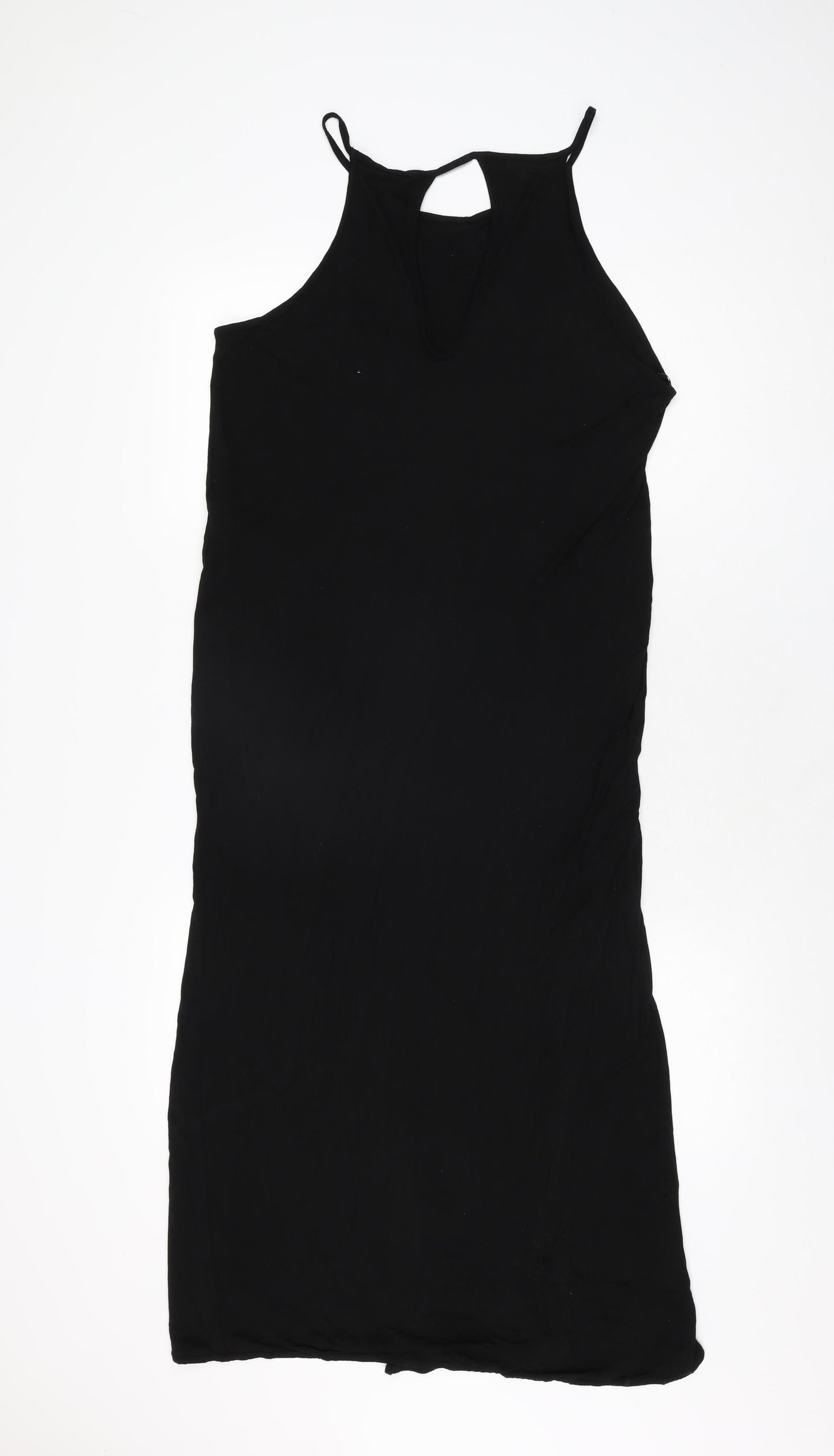 Zara Womens Black Viscose Shift Size L Round Neck Pullover