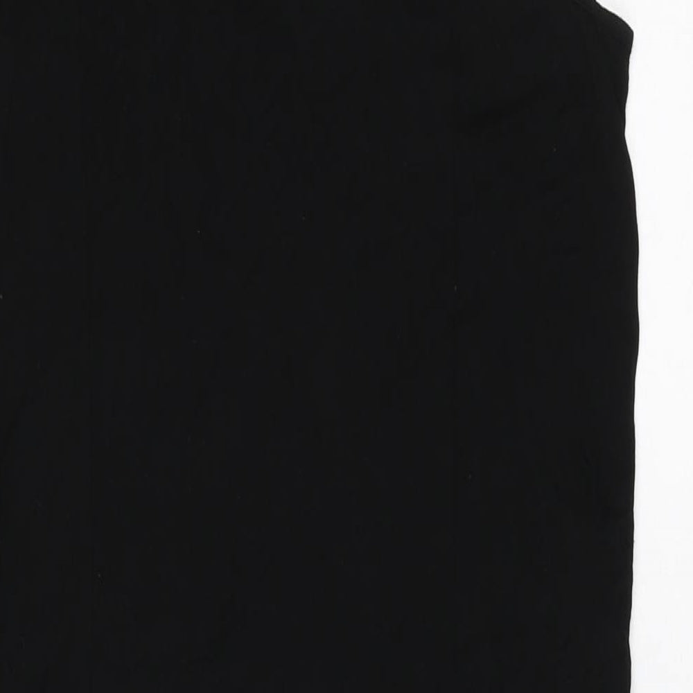 Zara Womens Black Viscose Shift Size L Round Neck Pullover