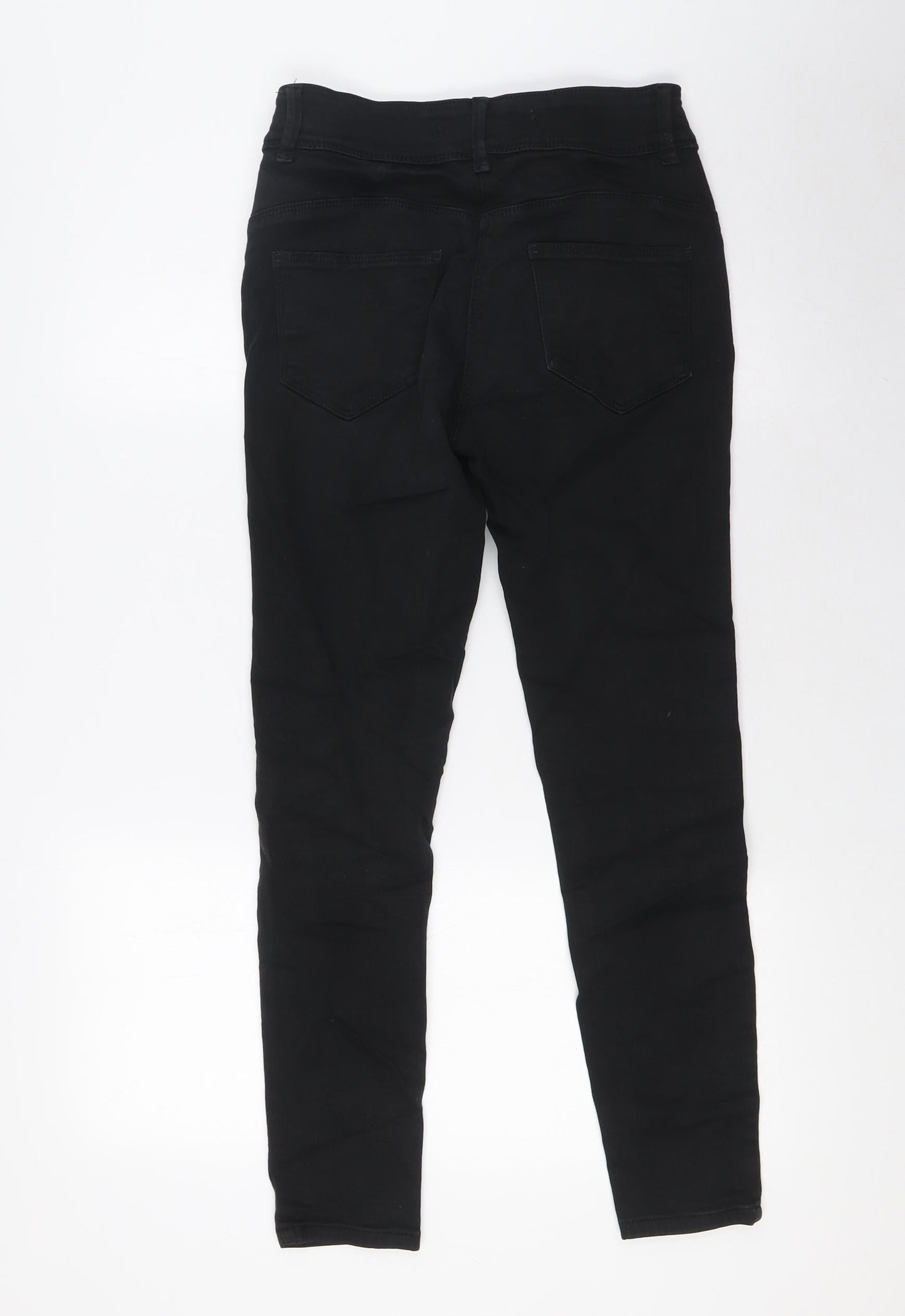 Marks and Spencer Womens Black Cotton Skinny Jeans Size 8 L27 in Regular Zip