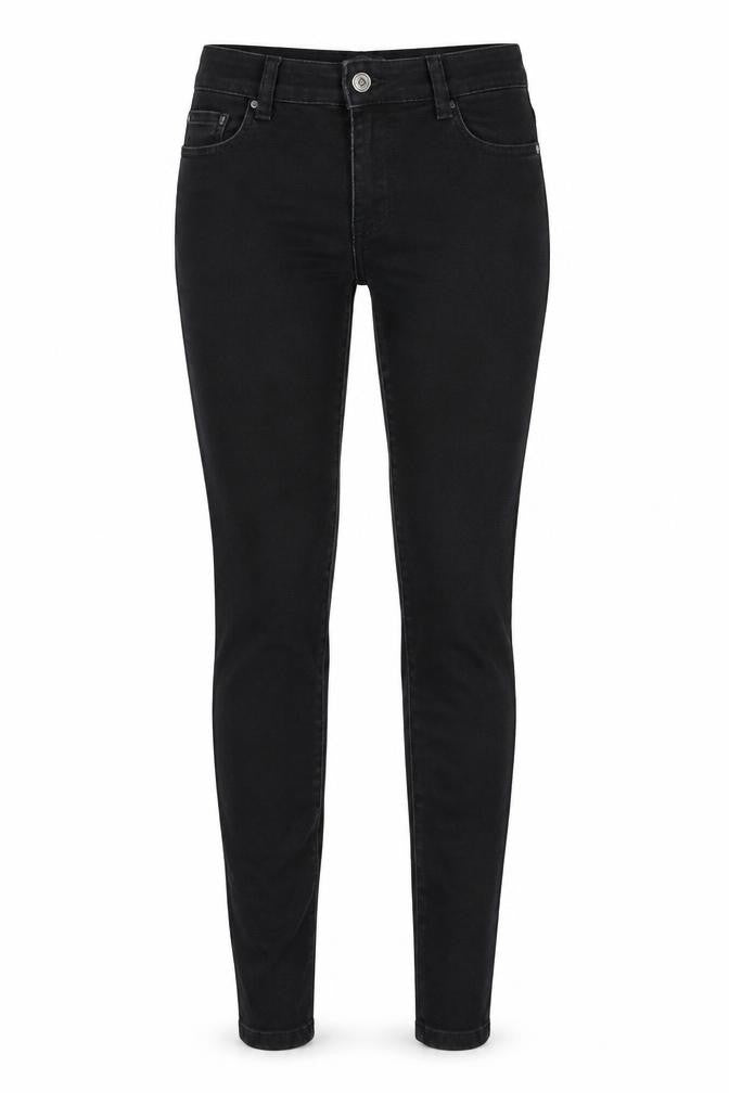 Denim & Co. Womens Black Cotton Skinny Jeans Size 6 L29 in Regular Zip