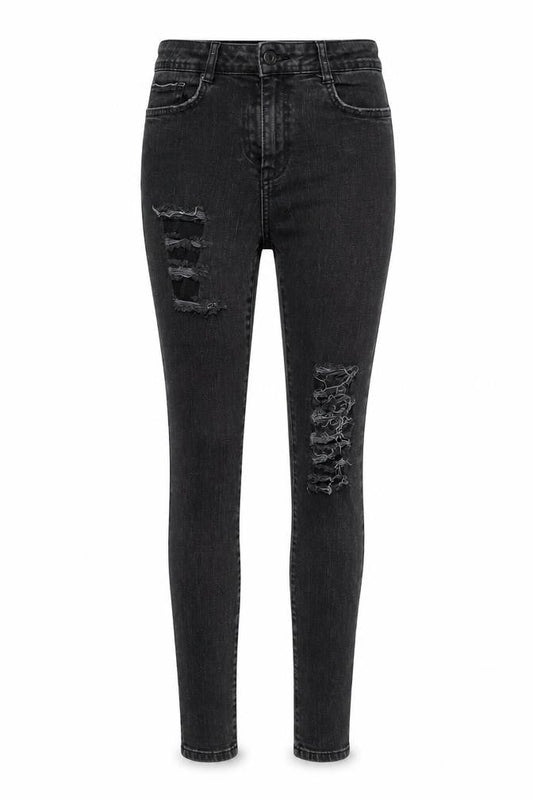 Next Womens Black Cotton Skinny Jeans Size 10 L28 in Regular Zip