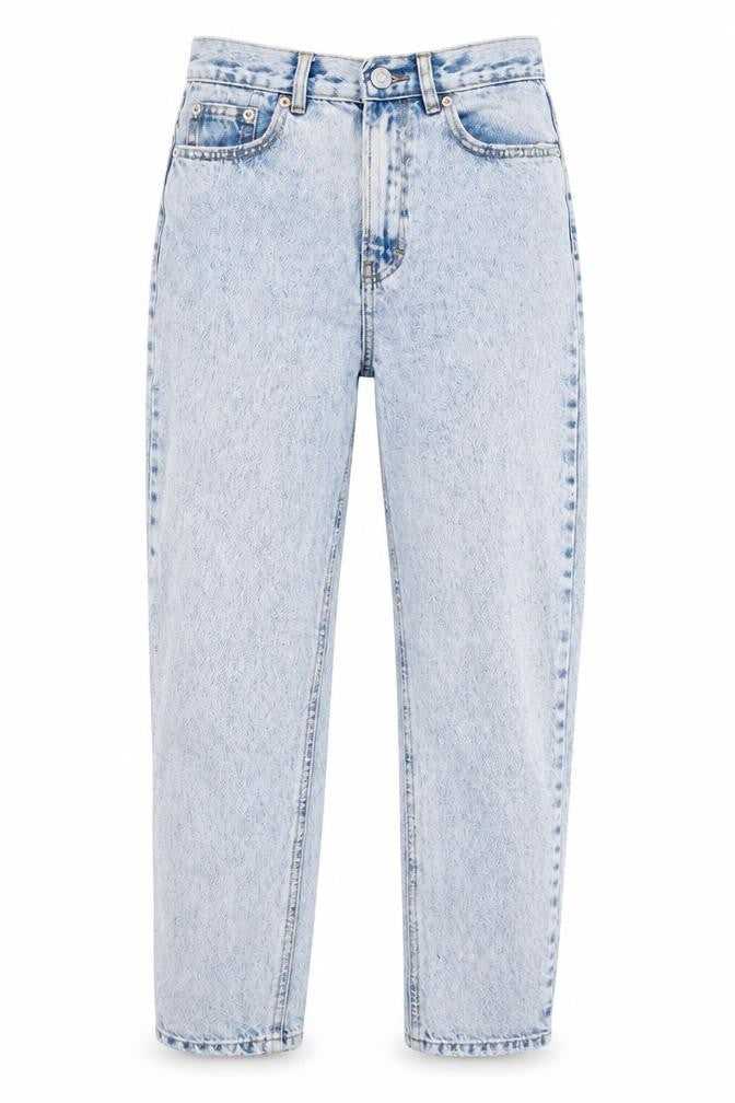 Pull&Bear Womens Blue Cotton Mom Jeans Size 4 L24 in Regular Zip