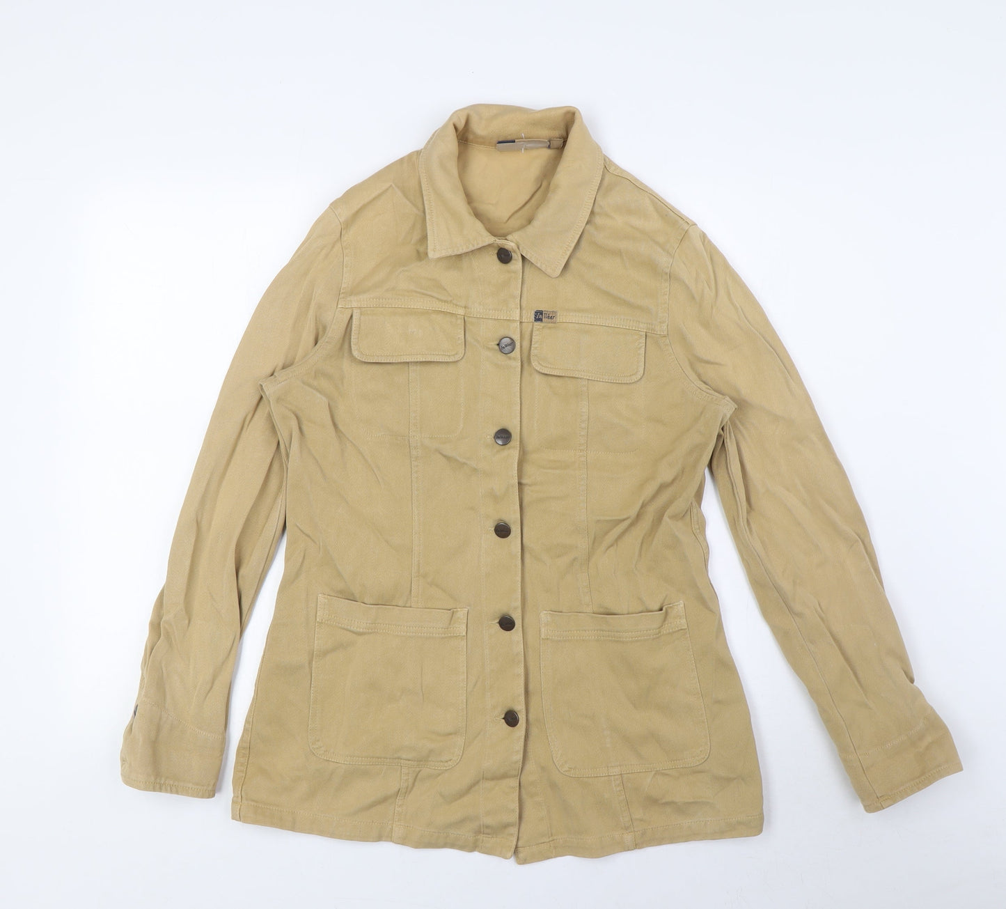 In Ware Womens Beige Jacket Size 10 Button