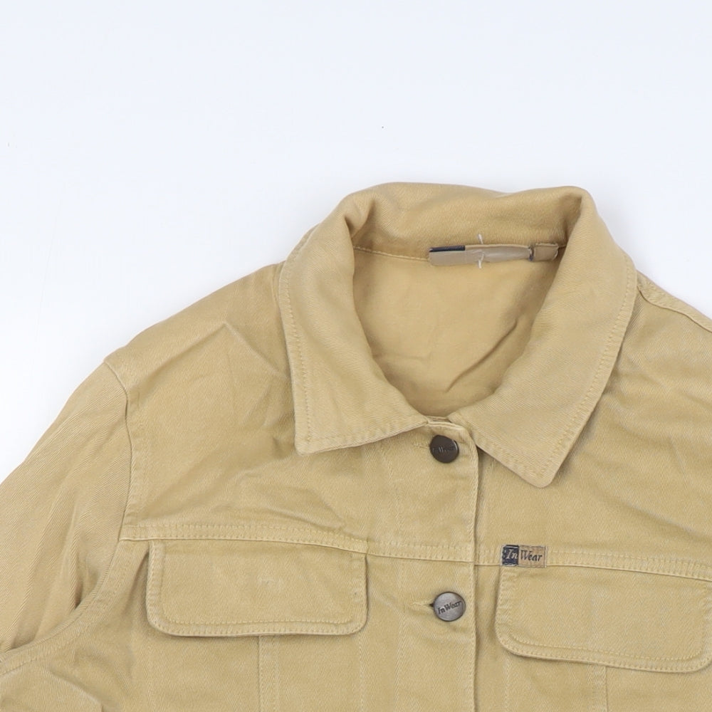 In Ware Womens Beige Jacket Size 10 Button