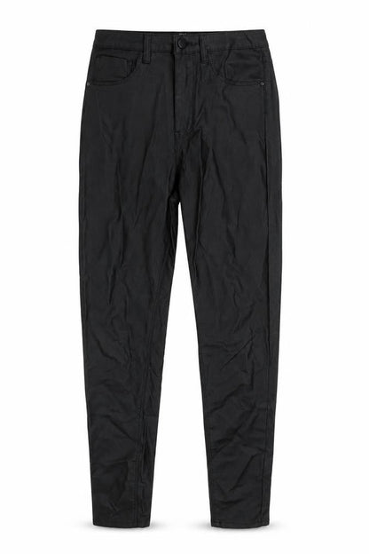 Quiz Womens Black Viscose Trousers Size 8 L29 in Regular Zip