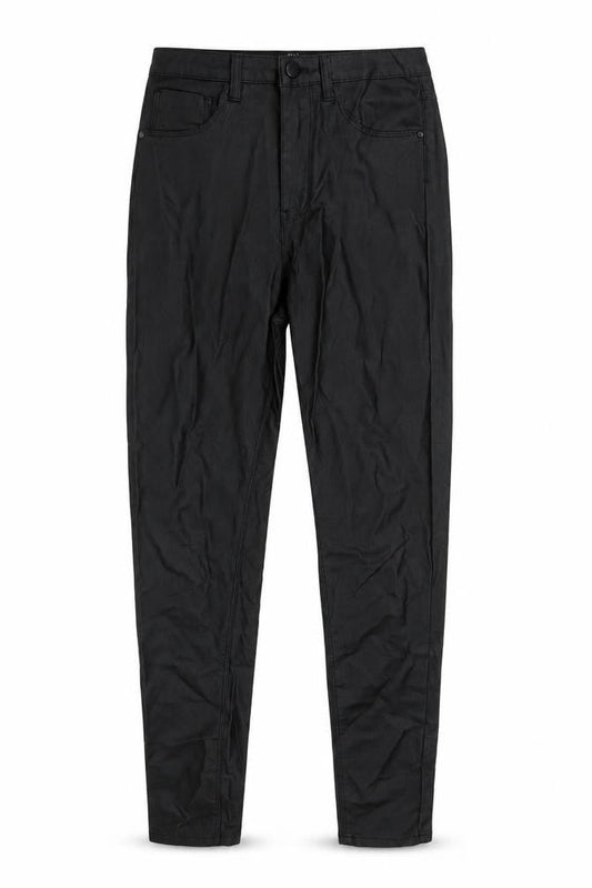 Quiz Womens Black Viscose Trousers Size 8 L29 in Regular Zip
